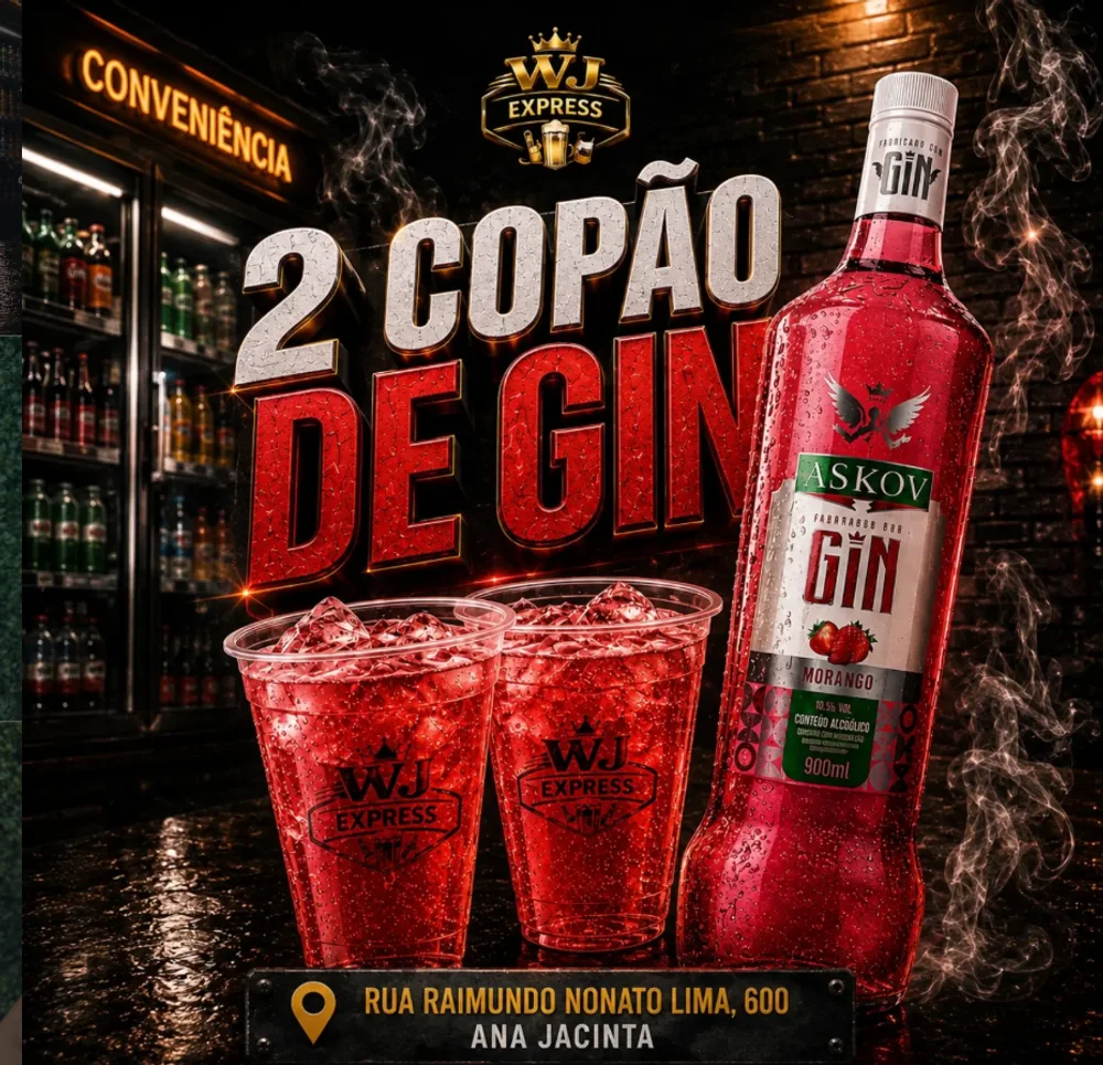 Promoção 2 copão de gin - W.J. Express